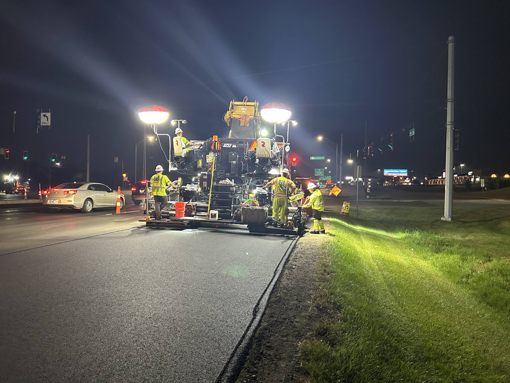 Milestone Paving Crews Using Innovative Solutions for Longer-Lasting Roads on U.S. 30