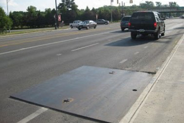 ohio cat, roadwork, street plates