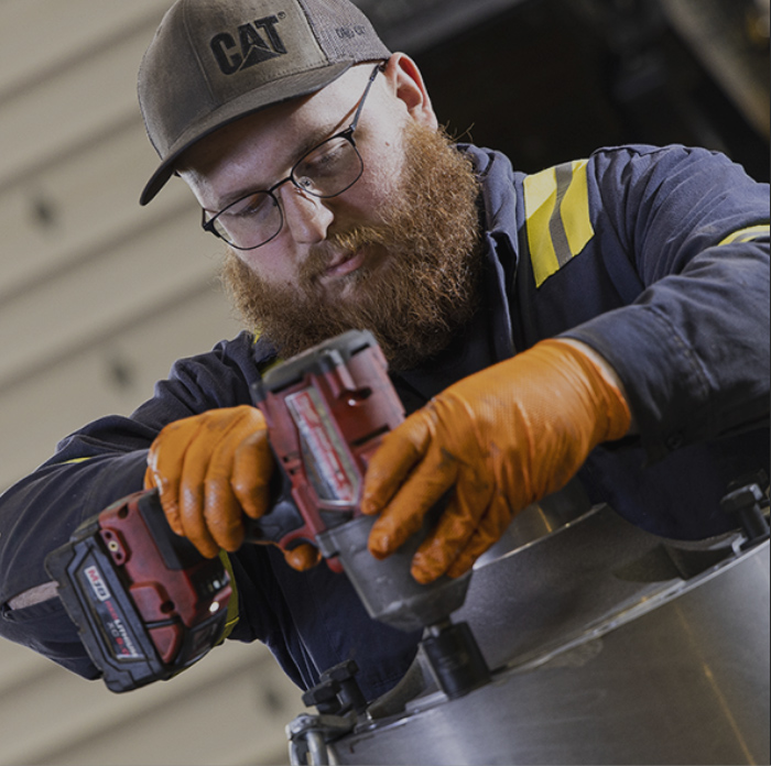 mechanic working on machine