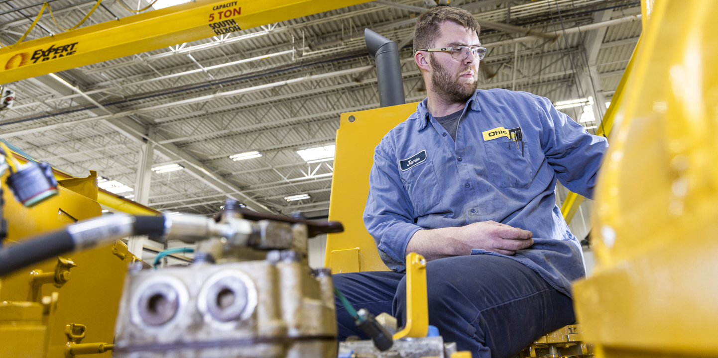 mechanic working on machine