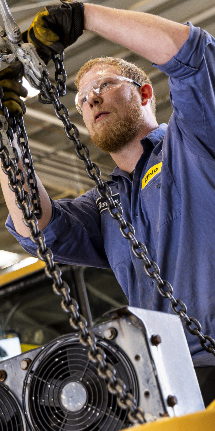 mechanic working on machine