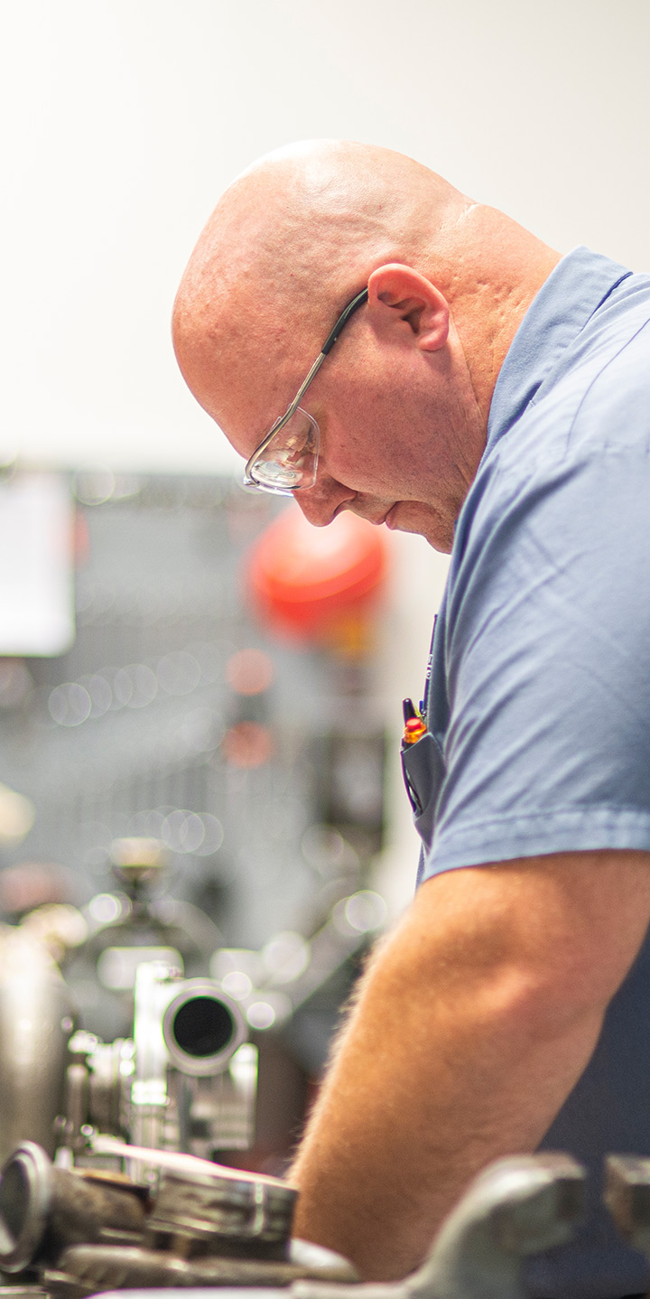 mechanic working on machine