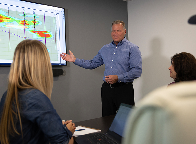 presenting at a meeting